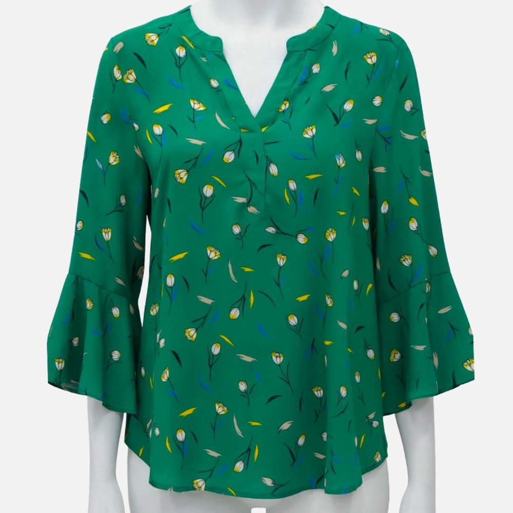 41 Hawthorne‎ Blouse / Shirt / Top - Womens Large Green / Multi - #48239-A1